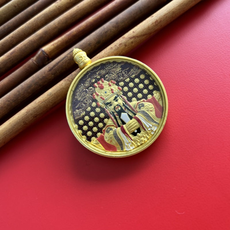 立体五爷双面唐卡吊坠