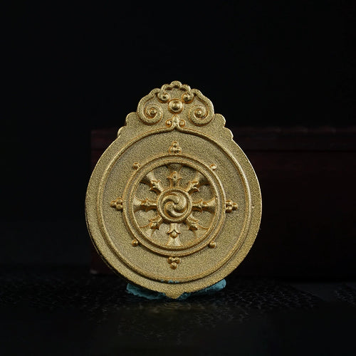 黄铜墨韵·手绘本命佛擦擦嘎乌盒唐卡吊坠