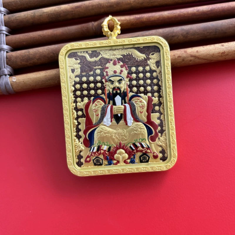 立体五爷双面唐卡吊坠